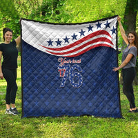July 4th 1776 American Flag Vintage Personalized Quilt USA Independence Day