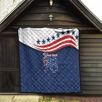 July 4th 1776 American Flag Vintage Personalized Quilt USA Independence Day