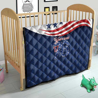 July 4th 1776 American Flag Vintage Personalized Quilt USA Independence Day