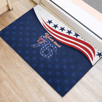 July 4th 1776 American Flag Vintage Personalized Rubber Doormat USA Independence Day