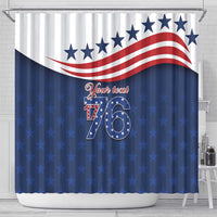 July 4th 1776 American Flag Vintage Personalized Shower Curtain USA Independence Day