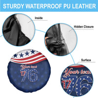 July 4th 1776 American Flag Vintage Personalized Spare Tire Cover USA Independence Day