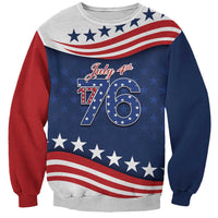 July 4th 1776 American Flag Vintage Personalized Sweatshirt USA Independence Day