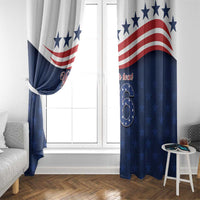 July 4th 1776 American Flag Vintage Personalized Window Curtain USA Independence Day