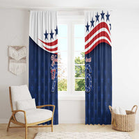 July 4th 1776 American Flag Vintage Personalized Window Curtain USA Independence Day