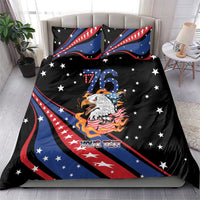 Personalized America History Began 4th of July Bedding Set Fire Bald Eagle US Flag