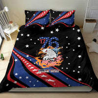 Personalized America History Began 4th of July Bedding Set Fire Bald Eagle US Flag
