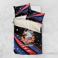 Personalized America History Began 4th of July Bedding Set Fire Bald Eagle US Flag