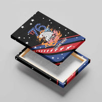 Personalized America History Began 4th of July Canvas Wall Art Fire Bald Eagle US Flag