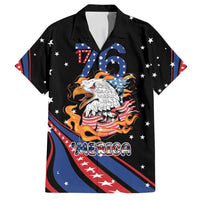 Personalized America History Began 4th of July Family Matching Summer Maxi Dress and Hawaiian Shirt Fire Bald Eagle US Flag