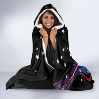 Personalized America History Began 4th of July Hooded Blanket Fire Bald Eagle US Flag