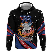 Personalized America History Began 4th of July Hoodie Fire Bald Eagle US Flag