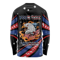 Personalized America History Began 4th of July Long Sleeve Shirt Fire Bald Eagle US Flag