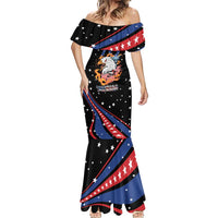 Personalized America History Began 4th of July Mermaid Dress Fire Bald Eagle US Flag