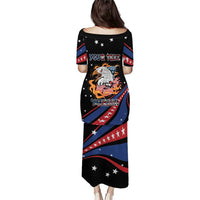 Personalized America History Began 4th of July Puletasi Fire Bald Eagle US Flag