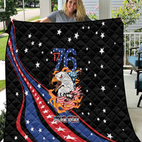 Personalized America History Began 4th of July Quilt Fire Bald Eagle US Flag