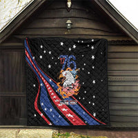Personalized America History Began 4th of July Quilt Fire Bald Eagle US Flag