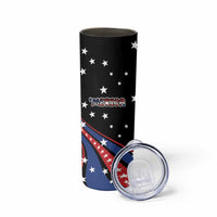Personalized America History Began 4th of July Skinny Tumbler Fire Bald Eagle US Flag