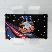 Personalized America History Began 4th of July Tablecloth Fire Bald Eagle US Flag