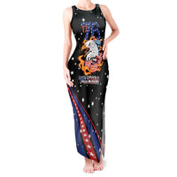 Personalized America History Began 4th of July Tank Maxi Dress Fire Bald Eagle US Flag