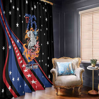 Personalized America History Began 4th of July Window Curtain Fire Bald Eagle US Flag