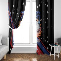 Personalized America History Began 4th of July Window Curtain Fire Bald Eagle US Flag
