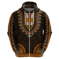 African Dashiki Hoodie With Polynesian Pattern - Gold - Wonder Print Shop
