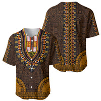 African Dashiki Baseball Jersey With Tapa Pattern - Gold LT9 - Wonder Print Shop