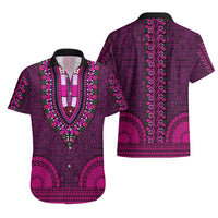 African Dashiki Hawaiian Shirt With Tapa Pattern - Pink - Wonder Print Shop