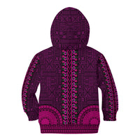 African Dashiki Kid Hoodie With Tapa Pattern - Pink - Wonder Print Shop