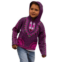 African Dashiki Kid Hoodie With Tapa Pattern - Pink - Wonder Print Shop
