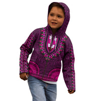 African Dashiki Kid Hoodie With Tapa Pattern - Pink - Wonder Print Shop