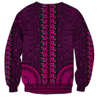 African Dashiki Sweatshirt With Tapa Pattern - Pink - Wonder Print Shop