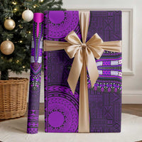 Purple Dashiki and Tapa Pattern Wrapping Paper Africa and Polynesia Together Culture - Wonder Print Shop