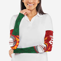 Zimbabwe Cricket Custom Arm Sleeves The Chevrons Cricket Ball Fire - Wonder Print Shop