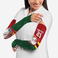 Zimbabwe Cricket Custom Arm Sleeves The Chevrons Cricket Ball Fire - Wonder Print Shop