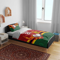 Zimbabwe Cricket Custom Bedding Set The Chevrons Cricket Ball Fire - Wonder Print Shop