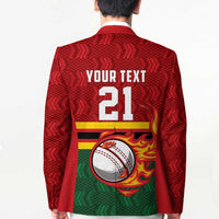Zimbabwe Cricket Custom Blazer The Chevrons Cricket Ball Fire - Wonder Print Shop