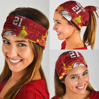 Zimbabwe Cricket Custom Neck Gaiter The Chevrons Cricket Ball Fire - Wonder Print Shop