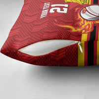 Zimbabwe Cricket Custom Pillow Cover The Chevrons Cricket Ball Fire - Wonder Print Shop