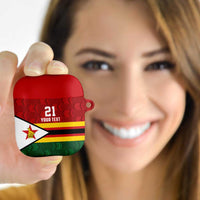 Zimbabwe Cricket Custom AirPods Case Zimbabwean Pattern Flag Motif - Wonder Print Shop