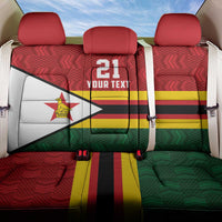 Zimbabwe Cricket Custom Back Car Seat Cover Zimbabwean Pattern Flag Motif - Wonder Print Shop