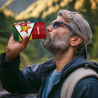 Zimbabwe Cricket Custom 4 in 1 Can Cooler Tumbler Zimbabwean Pattern Flag Motif - Wonder Print Shop