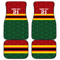 Zimbabwe Cricket Custom Car Mats Zimbabwean Pattern Flag Motif - Wonder Print Shop
