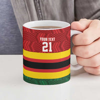 Zimbabwe Cricket Custom Ceramic Mug Zimbabwean Pattern Flag Motif - Wonder Print Shop