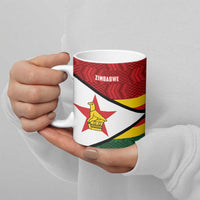 Zimbabwe Cricket Custom Ceramic Mug Zimbabwean Pattern Flag Motif - Wonder Print Shop