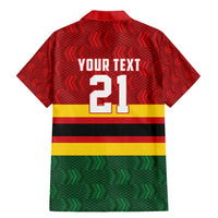 Zimbabwe Cricket Custom Family Matching Mermaid Dress and Hawaiian Shirt Zimbabwean Pattern Flag Motif - Wonder Print Shop