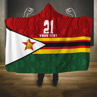 Zimbabwe Cricket Custom Hooded Blanket Zimbabwean Pattern Flag Motif - Wonder Print Shop