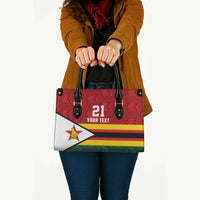 Zimbabwe Cricket Custom Leather Bag Zimbabwean Pattern Flag Motif - Wonder Print Shop