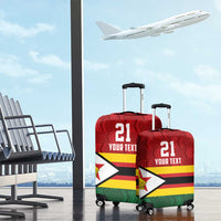Zimbabwe Cricket Custom Luggage Cover Zimbabwean Pattern Flag Motif - Wonder Print Shop